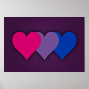 Bisexuality pride harten Poster