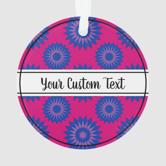 Bisexuality pride pink flower pattern ornament (achterkant)