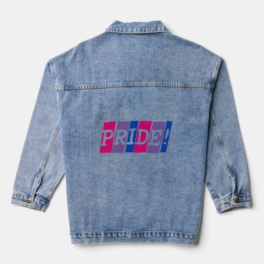 Bisexuality pride-tekstteken denim jacket (Achterkant)