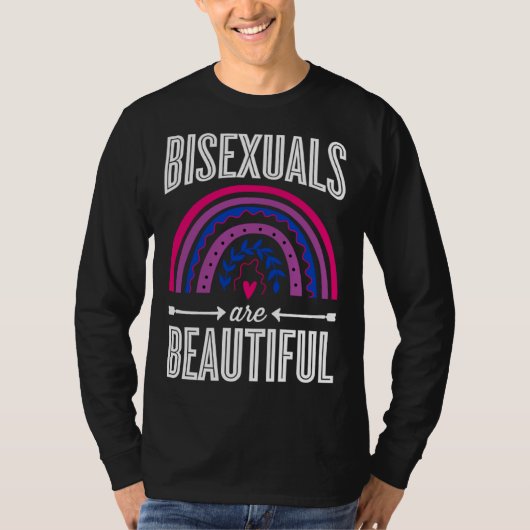 Bisexuals Are Beautiful Bisexual Pride Bohemian Ra T-shirt (Voorkant)