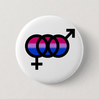 Bisexueel symbool ronde button 5,7 cm