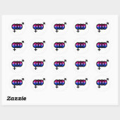 Bisexueel symbool ronde sticker (Vel)