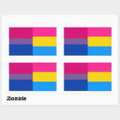 Bisexuel/pansexuel autocollant drapeau (Feuille)
