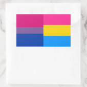Bisexuel/pansexuel autocollant drapeau (Sac)