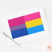 Bisexuel/pansexuel autocollant drapeau (Enveloppe)
