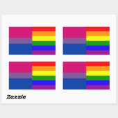 Bisexuel/rainbow flag stickers (Feuille)