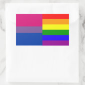 Bisexuel/rainbow flag stickers (Sac)