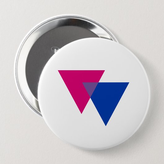 BISEXUELE TRIANGELE SYMBOOL RONDE BUTTON 4,0 CM (Voorkant /achterkant)