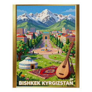 Bishkek Kirgizische Bergen Reizen Perfect Poster