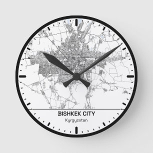 Bishkek Klok Stad Lijn Kunst