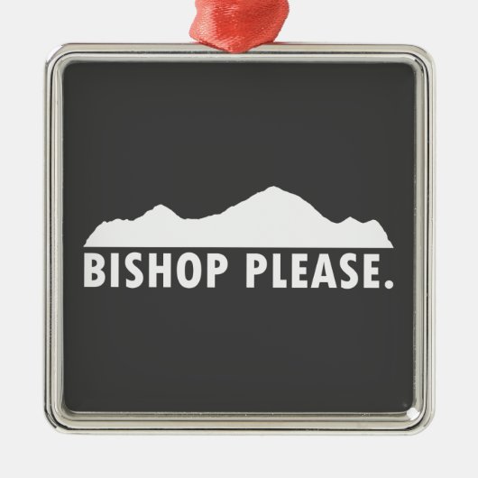 Bishop alsjeblieft metalen ornament (Voorkant)