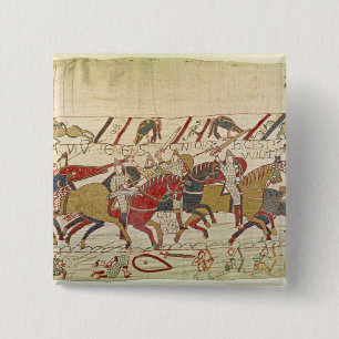 Bishop Odo Holding a Baton Vierkante Button 5,1 Cm