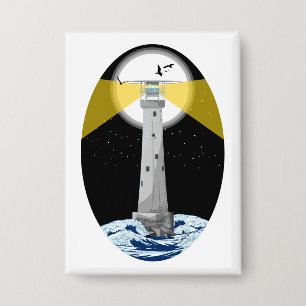 Bishop Rock Lighthouse Button