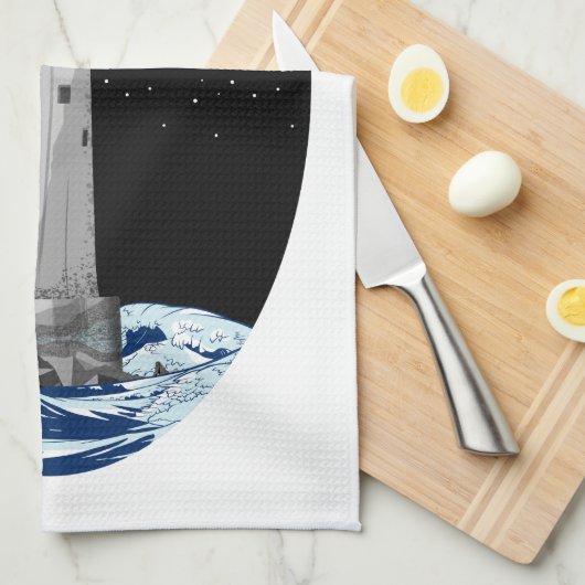 Bishop Rock Lighthouse Theedoek (Quarter Fold)