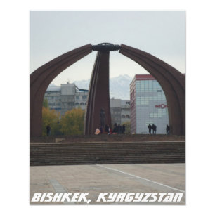Bisjkek Overwinningsplein - Kirgizië, Kirgizië Foto Afdruk