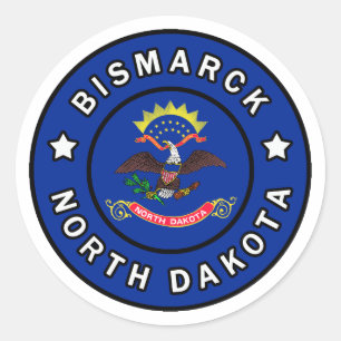 Bismarck North Dakota Ronde Sticker