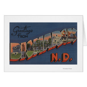 Bismarck, North Dakota - Scenes met grote letters