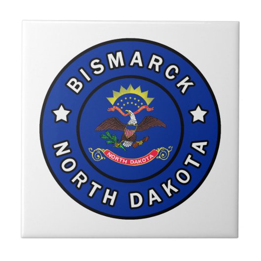 Bismarck North Dakota Tegeltje (Voorkant)