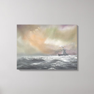 Bismarck signal Prinz Eugen 0959h24 mei Canvas Afdruk