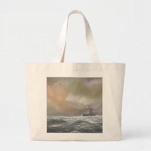 Bismarck signal Prinz Eugen 0959h24 mei Grote Tote Bag