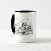 Bismarck Slagschip Mok (Voorkant links)