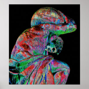 Bismarck Statue, Berlijn, Griekse godatlas, gekleu Poster