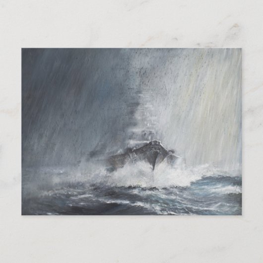 Bismarck through curtains of rain sleet briefkaart (Voorkant)