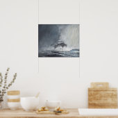 Bismarck through curtains of rain sleet poster (Keuken)