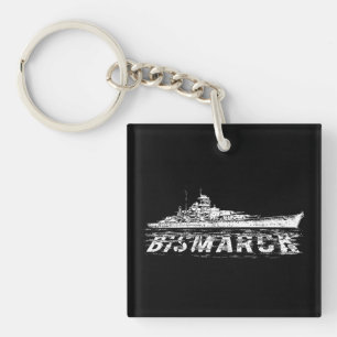 Bismarck Vierkante (tweezijdige) Keychain