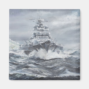 Bismarck voor de Groenlandse kust, 1900 uur, 23 me Magneet