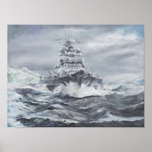 Bismarck voor de Groenlandse kust, 1900 uur, 23 me Poster