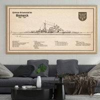 Bismarck - Zeeslag Blauwdruk Plannen SD