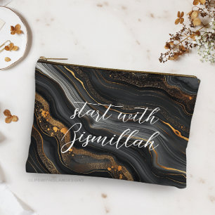 Bismillah Alhamdullilah Zwarte Goud Agate Etui