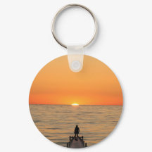 Bismillah and sunset design keychain