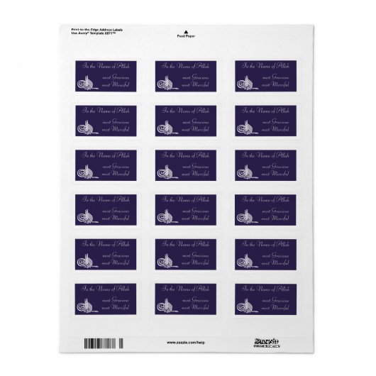 Bismillah - Au nom d'Allah étiquette arabe (Feuille entière)