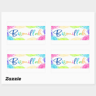 Bismillah Autocollants rectangulaires Stickers