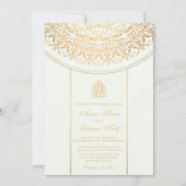 Bismillah d'or Musulman Mariage Invitations (Devant)
