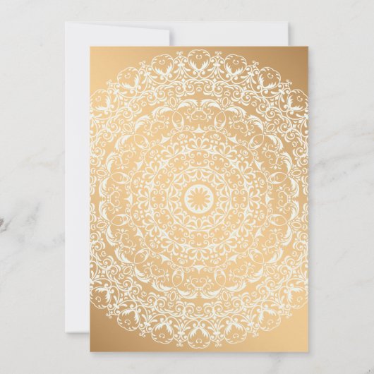 Bismillah d'or Musulman Mariage Invitations (Dos)