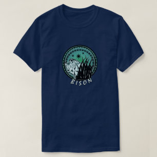 Bison - American Buffalo Aqua Blue T-shirt