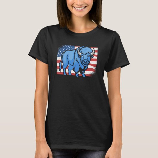 Bison Animal Wildlife American Bison T-shirt (Voorkant)