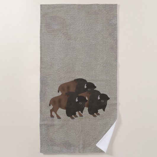 Bison Beach Towel Strandlaken (Voorkant)