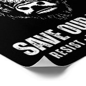 Bison Beer Red ons Mannen vrouwenkamp tegen Trump Poster (Hoek)