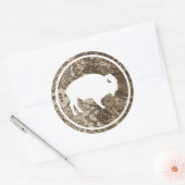Bison blanc extérieur Sticker Camouflage rond de 3 (Enveloppe)