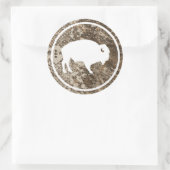 Bison blanc extérieur Sticker Camouflage rond de 3 (Sac)