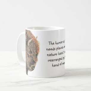 Bison Buffalo Animal Spirit Wilderness Quote Koffiemok