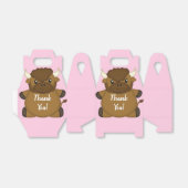 Bison Buffalo Baby shower Roze Bedankdoosjes (Uitgevouwen)