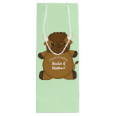 Bison Buffalo-Baby shower Wijn Cadeautas (Achterkant)