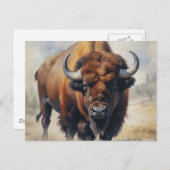 Bison/Buffalo Briefkaart (Voorkant / Achterkant)