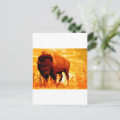 Bison/Buffalo Briefkaart (Staand voorkant)