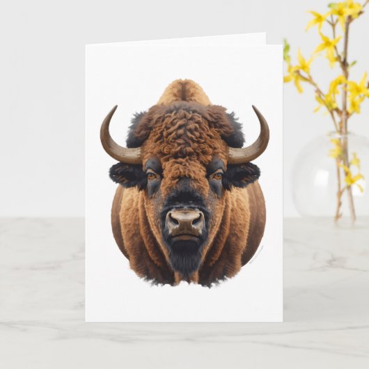 Bison / Buffalo Kaart (Gele Bloem)